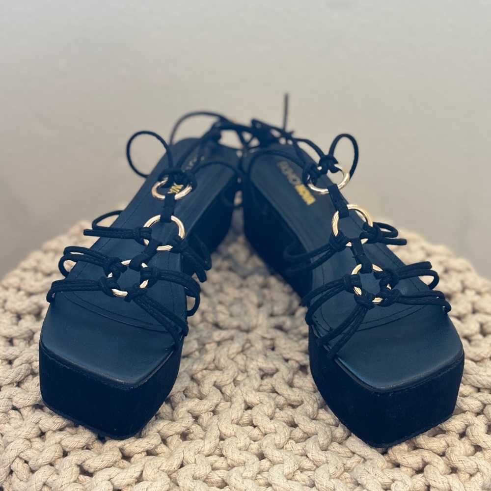 Black Platform Sandals